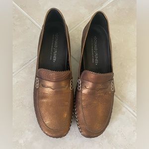 Donald Pliner Petra Bronze Penny Loafers
